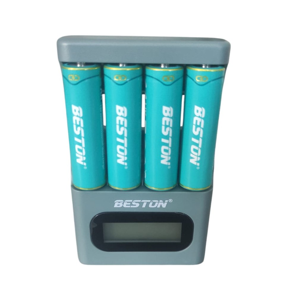 Cargador Pilas Baterías Recargables 4 Puestos AA AAA + 4 Baterias AA S1807