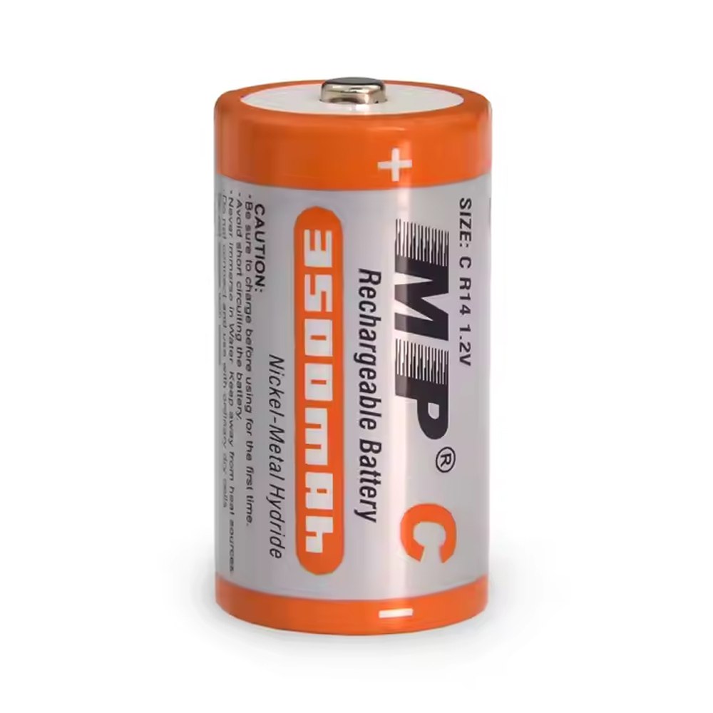 2 Baterias de Litio Recargable Tipo C Pilas 1.2V 3500mAh MP Mediana S1808