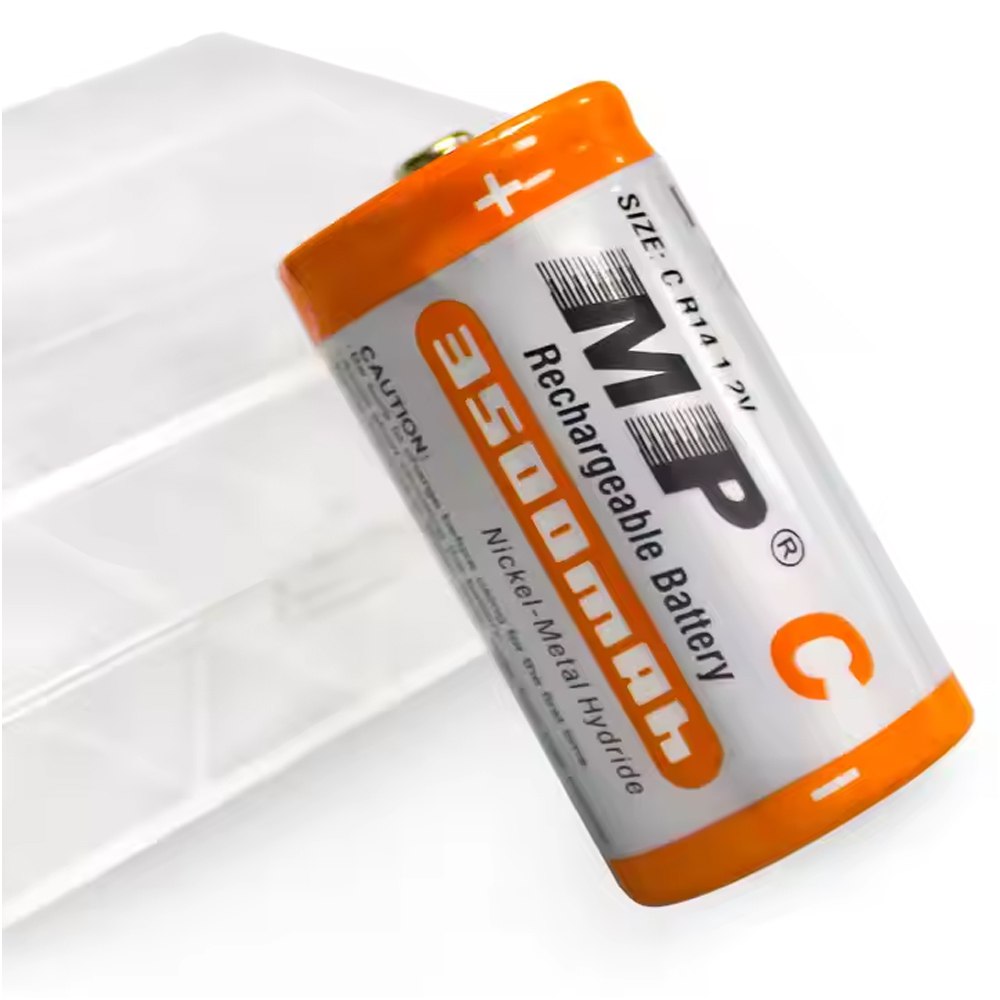 2 Baterias de Litio Recargable Tipo C Pilas 1.2V 3500mAh MP Mediana S1808