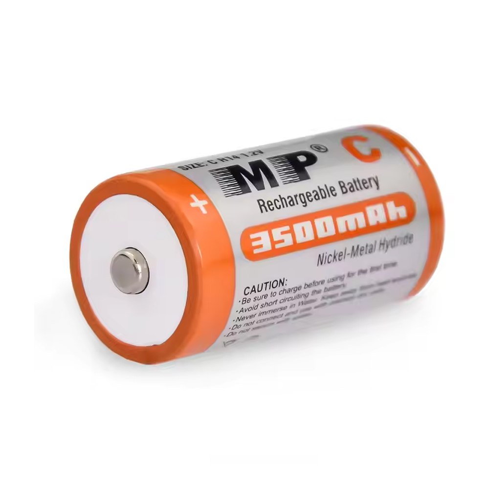 2 Baterias de Litio Recargable Tipo C Pilas 1.2V 3500mAh MP Mediana S1808