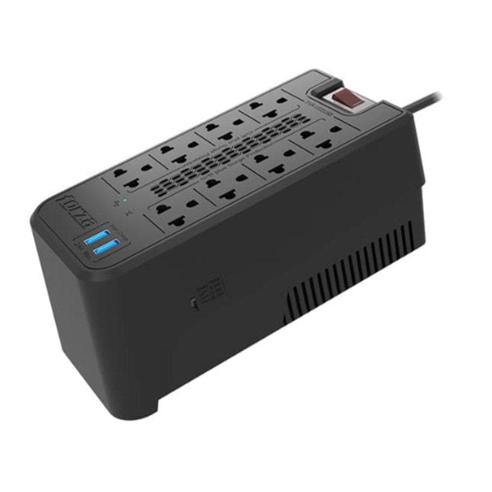 Estabilizador FORZA FVR-1222 1200VA 600W 8 TOMAS 220V 2 USB Regulador S1811
