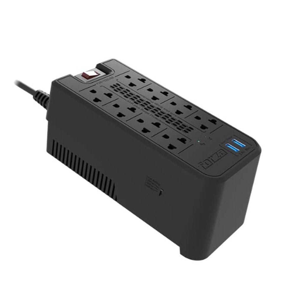 Estabilizador FORZA FVR-1222 1200VA 600W 8 TOMAS 220V 2 USB Regulador S1811
