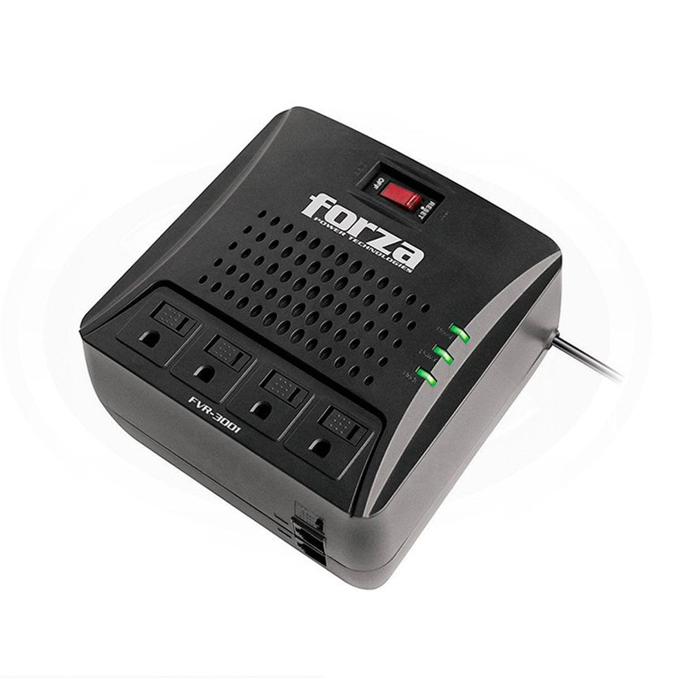 Estabilizador FORZA FVR-3002 3000VA 1500W 4 TOMAS 220V Regulador S1812