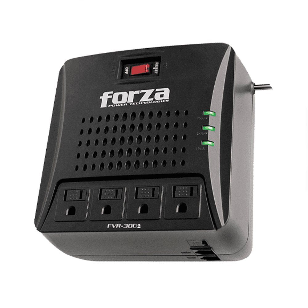 Estabilizador FORZA FVR-3002 3000VA 1500W 4 TOMAS 220V Regulador S1812