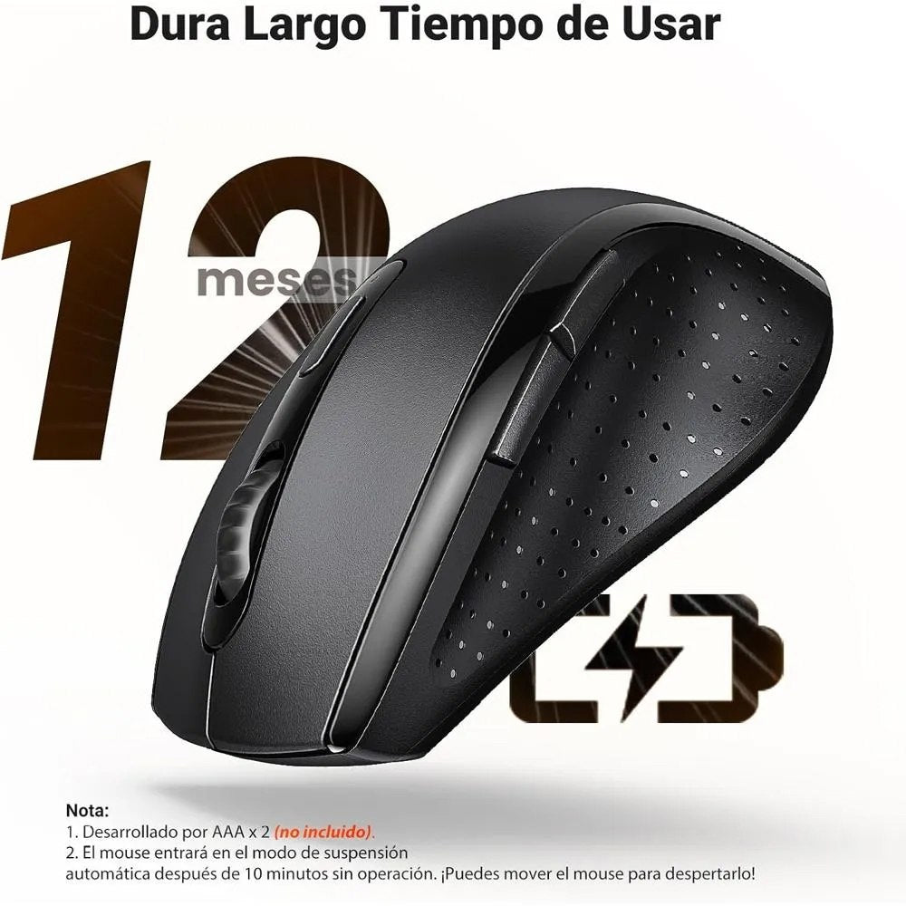 Mouse Inalambrico Ergonomico UGREEN 1600 DPI USB 2.4GHz 10 Mts S1818
