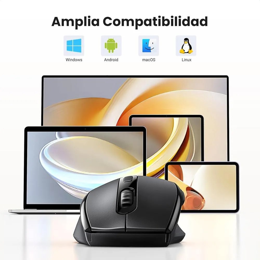 Mouse Inalambrico Ergonomico UGREEN 1600 DPI USB 2.4GHz 10 Mts S1818