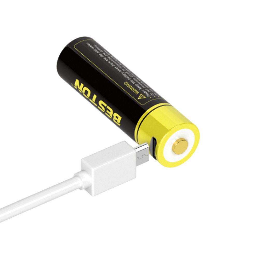 2 Baterias de Litio Recargable AA Pila 1.5V 2800MWh BESTON Micro USB S1824