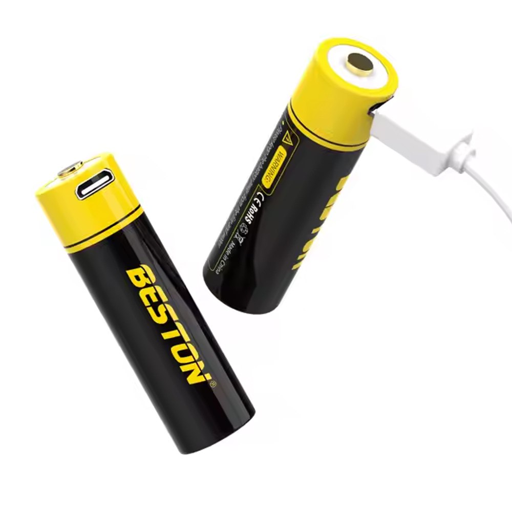 2 Baterias de Litio Recargable AA Pila 1.5V 2800MWh BESTON Micro USB S1824
