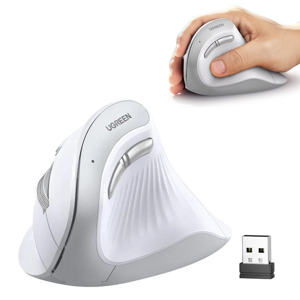 Mouse Vertical Inalambrico Ergonomico UGREEN 4000DPI USB 2.4GHz 10 Mts S1825