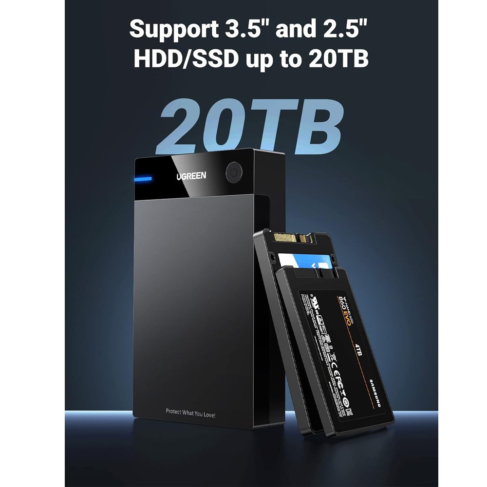 Case Disco Duro Externo Sata 3.5  2.5  UGREEN HDD SATA III USB 3.0 S1827