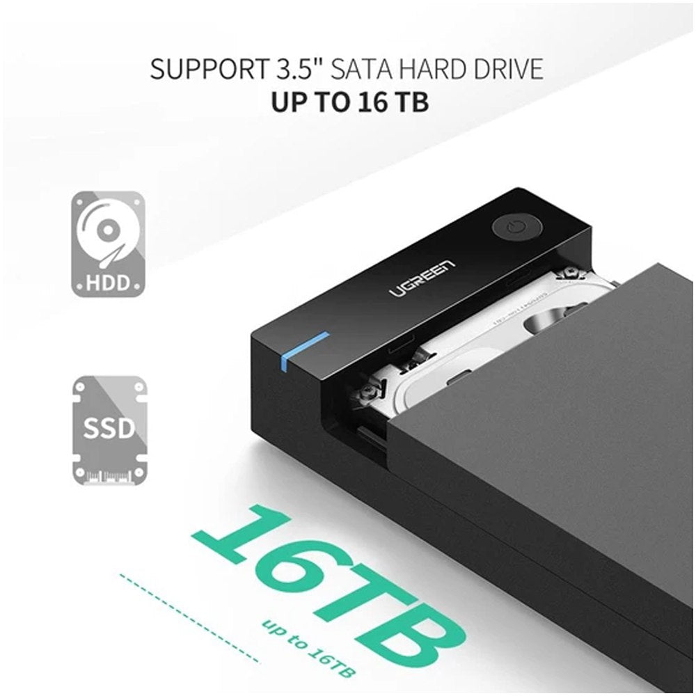 Case Disco Duro Externo Sata 3.5  2.5  UGREEN HDD SATA III USB 3.0 S1827
