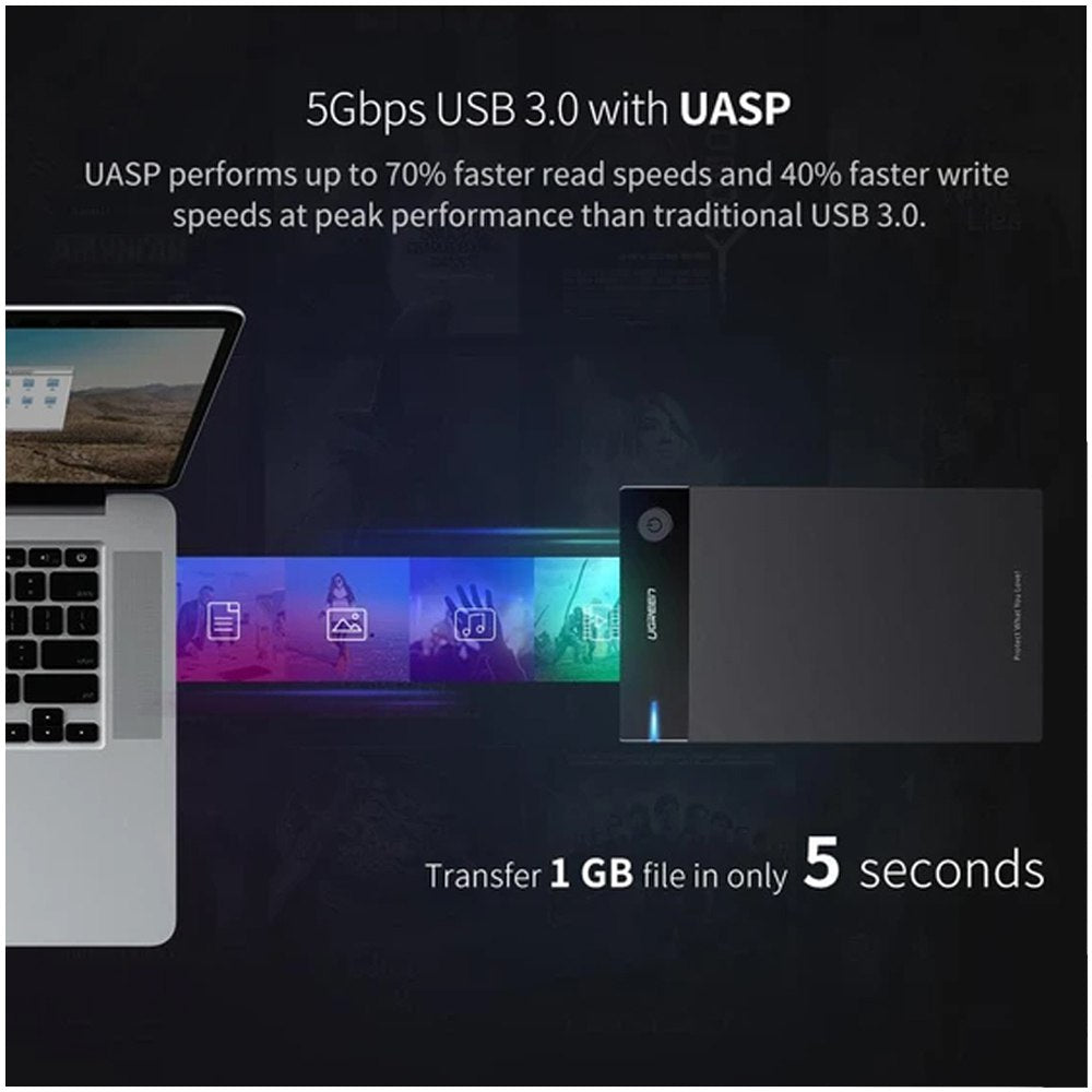Case Disco Duro Externo Sata 3.5  2.5  UGREEN HDD SATA III USB 3.0 S1827