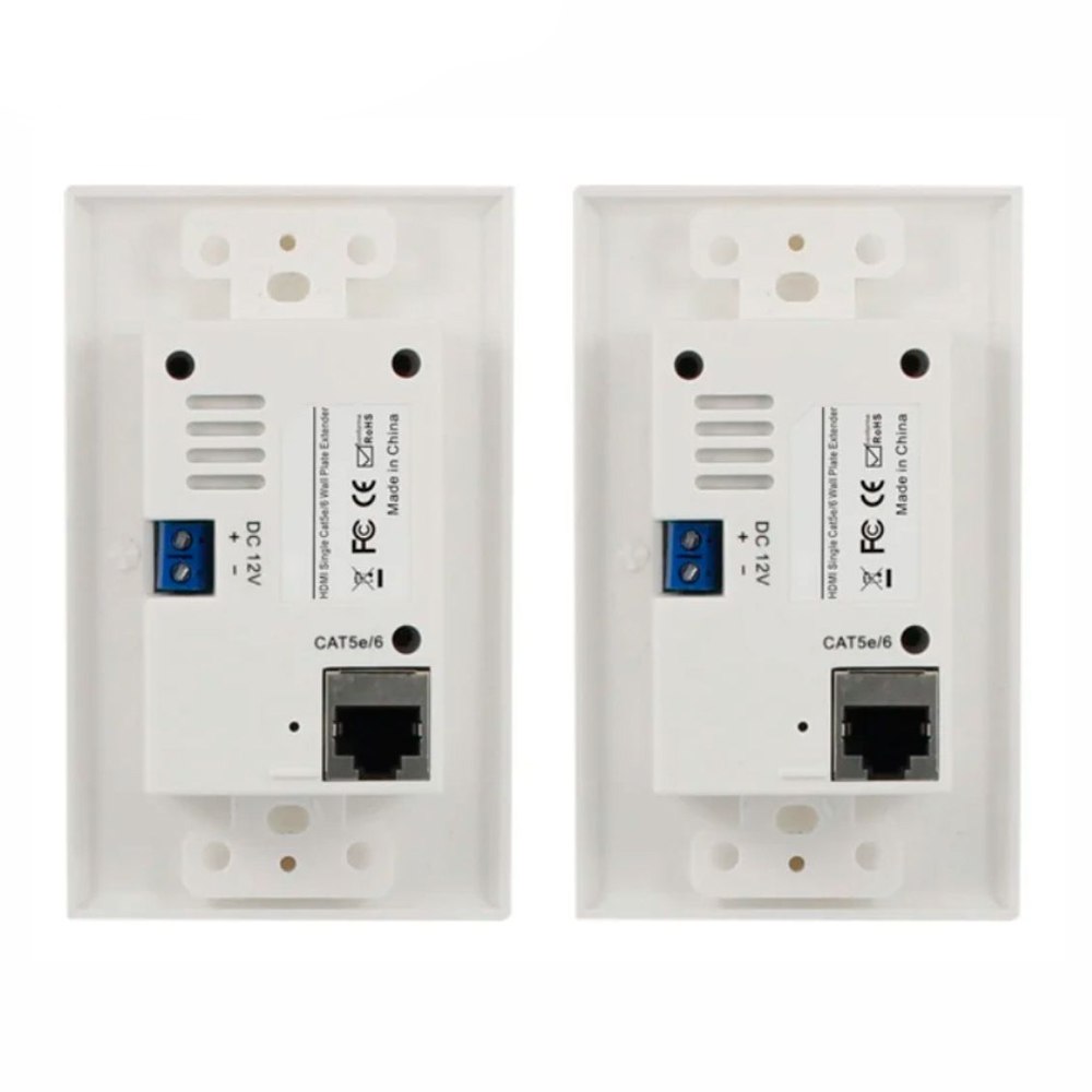 Extender HDMI 70 Metros NETCOM Face plate Placa de Pared UTP Cat 6 7 8 S1828