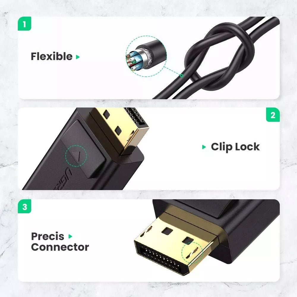 Adaptador Convertidor DisplayPort a HDMI UGREEN 4K ultra HD DP a HDMI S1831