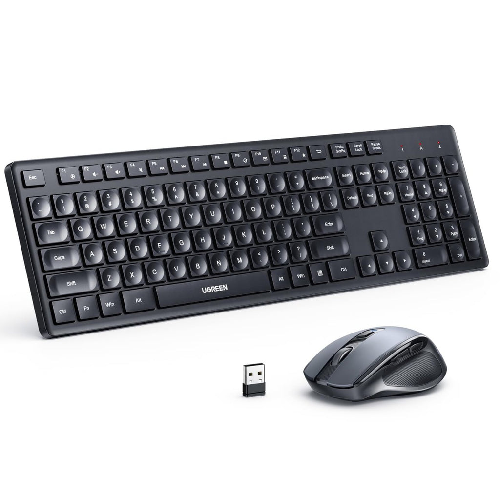 Kit Teclado y Mouse Inalambrico UGREEN Ergonomico Hasta 5 DPI 2.4Hz S1833