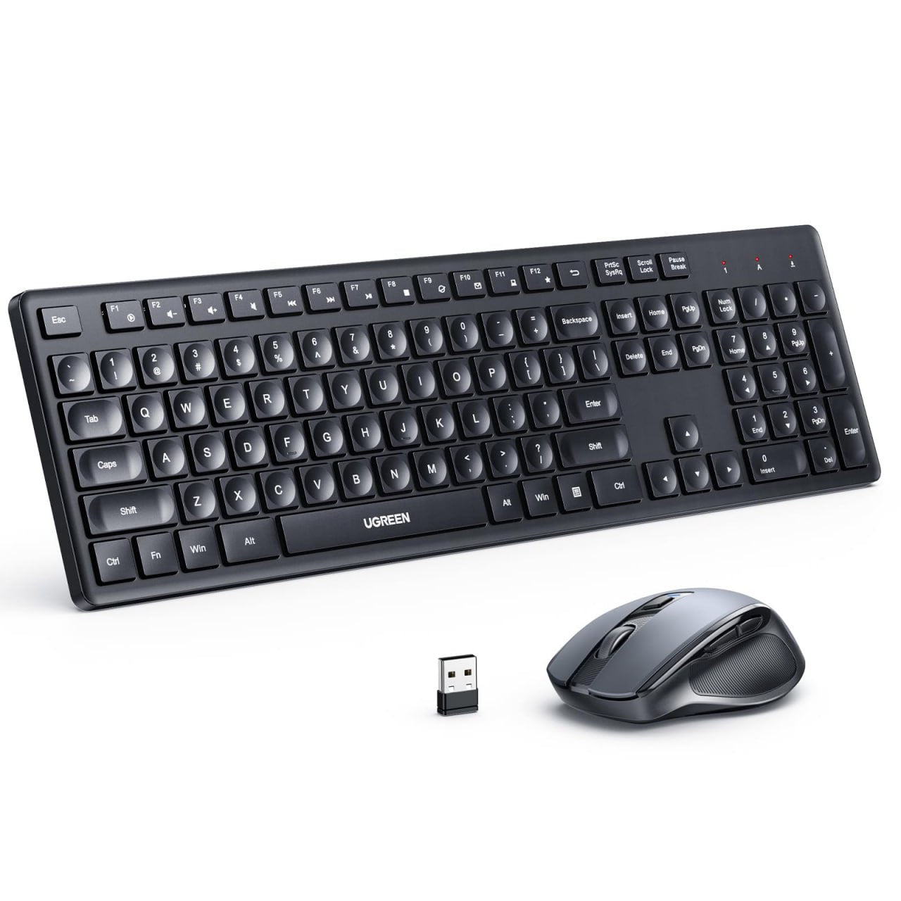 Kit Teclado y Mouse Inalambrico UGREEN Ergonomico Hasta 5 DPI 2.4Hz S1833