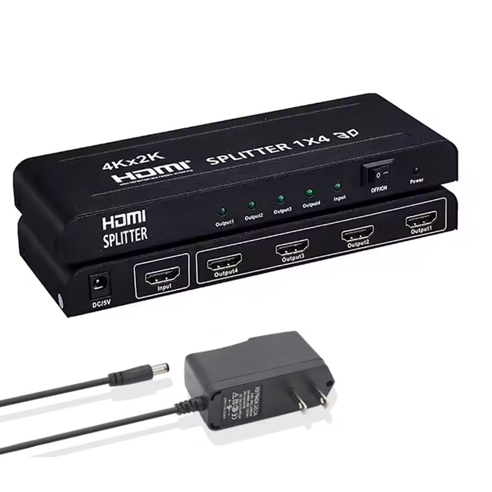 Splitter HDMI 1x4 Metalico Full Hd 4K 30hz 3D 1080P 60Hz 4 Pantallas S1836