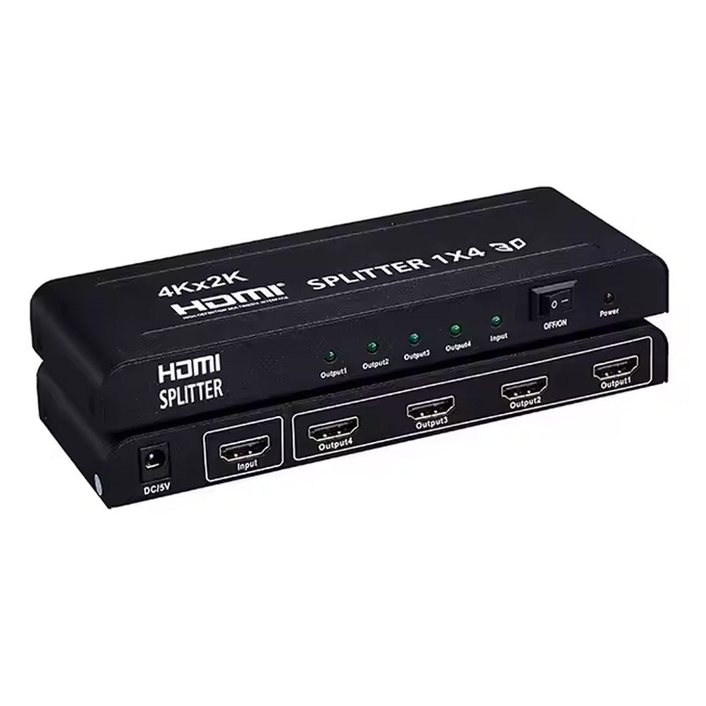 Splitter HDMI 1x4 Metalico Full Hd 4K 30hz 3D 1080P 60Hz 4 Pantallas S1836
