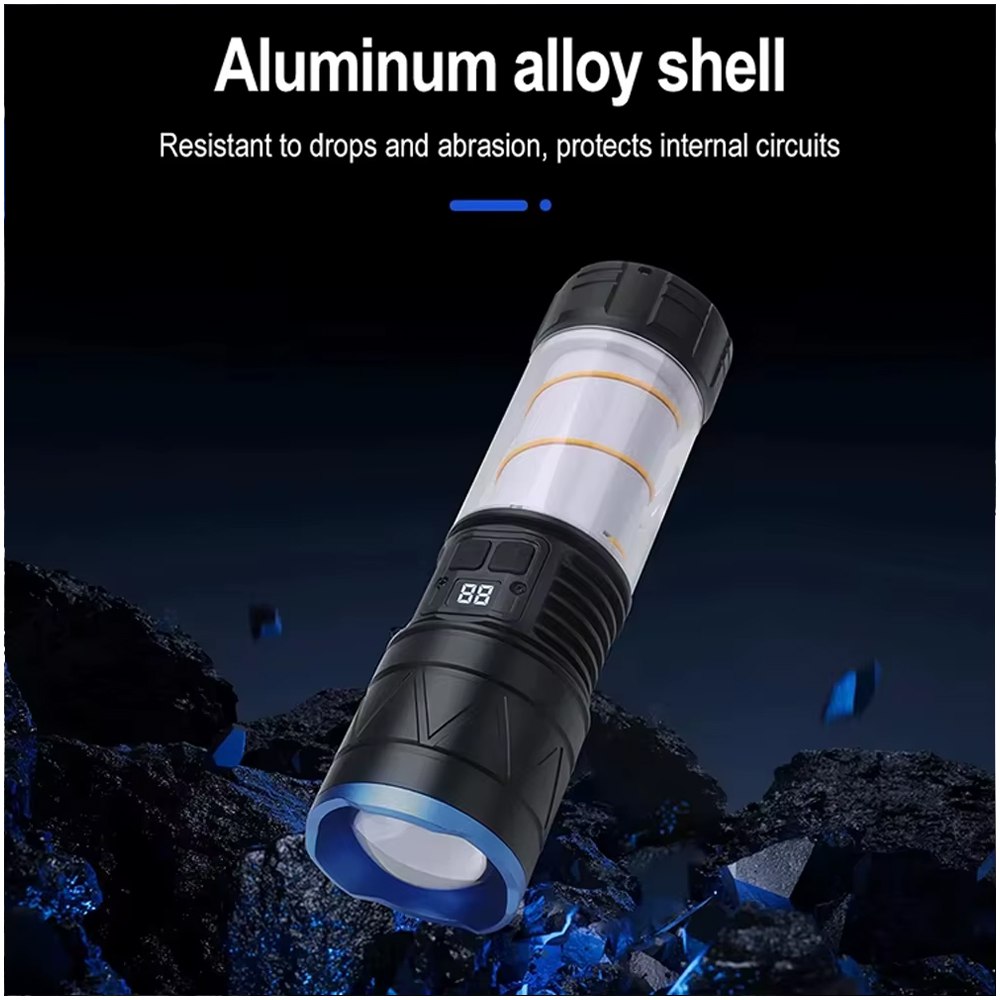 Linterna Potente Tactica Recargable 1000 Lm Zoom Camping 18w S1838