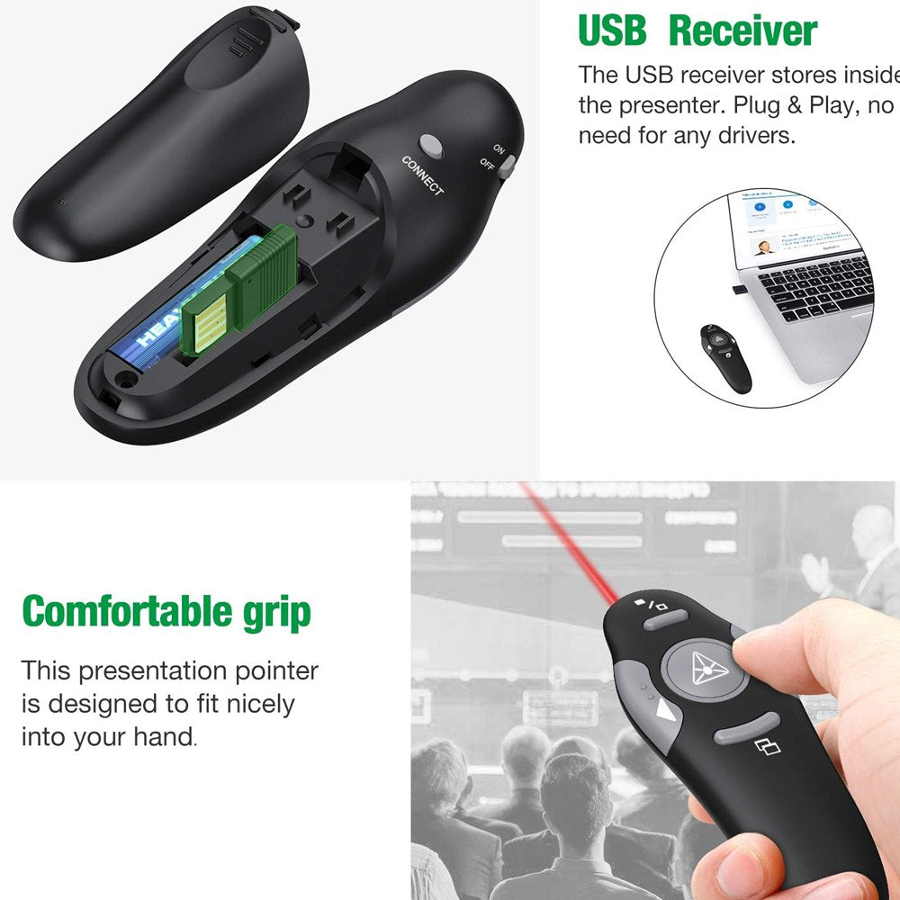 kit 10 Puntero Presentador de Diapositivas Inalambrico Laser S1841