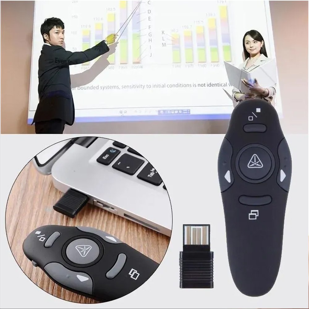 kit 10 Puntero Presentador de Diapositivas Inalambrico Laser S1841