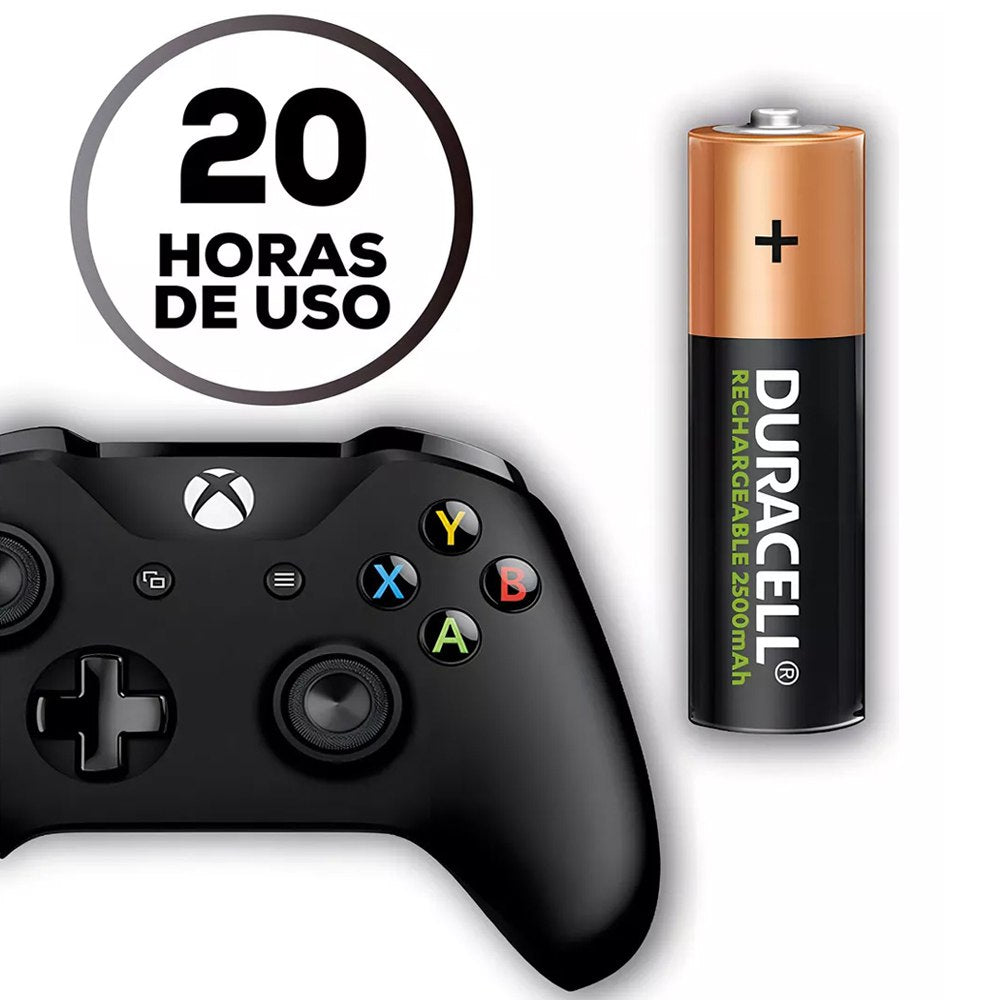 Kit Cargador de Pilas AA Recargables DURACELL + 4 Baterías AA 2500mAh S1842