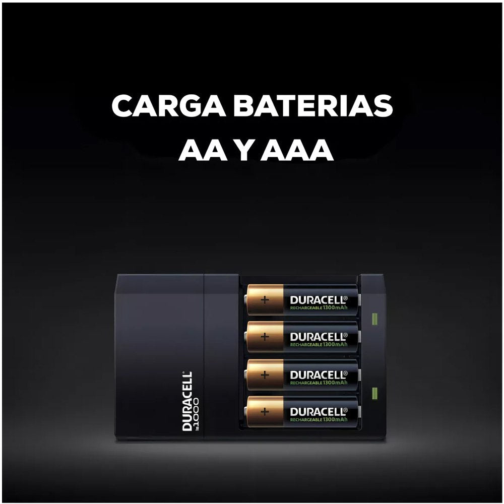 Kit Cargador de Pilas AA Recargables DURACELL + 4 Baterías AA 2500mAh S1842