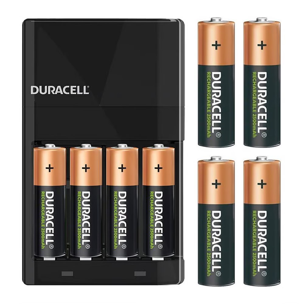 Kit Cargador de Pilas AA Recargables DURACELL + 4 Baterías AA 2500mAh S1842