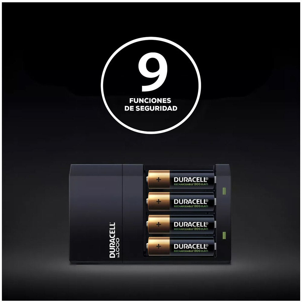 Kit Cargador de Pilas AA Recargables DURACELL + 4 Baterías AA 2500mAh S1842