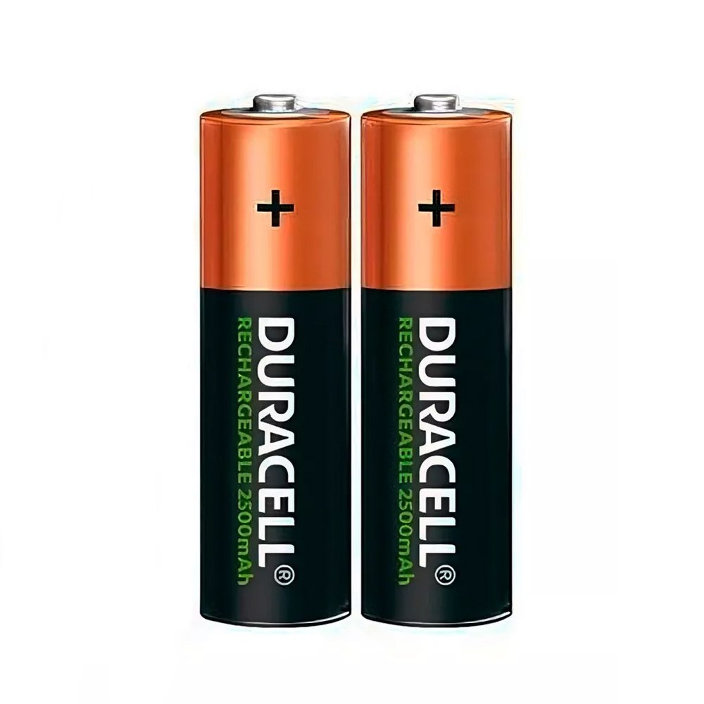 Pilas AA Recargables DURACELL 2500mAh Blister x 2 Unidades Baterias S1844