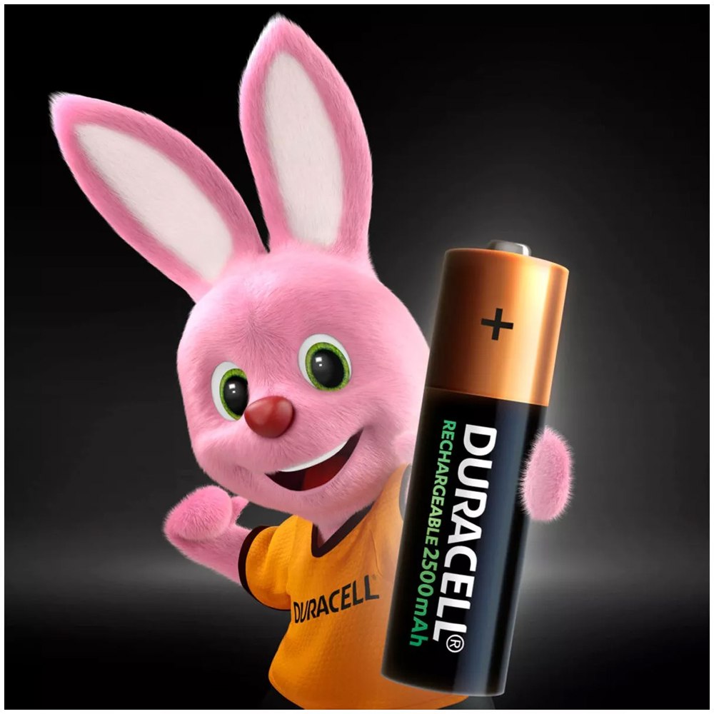 Pilas AA Recargables DURACELL 2500mAh Blister x 4 Unidades Baterias S1845