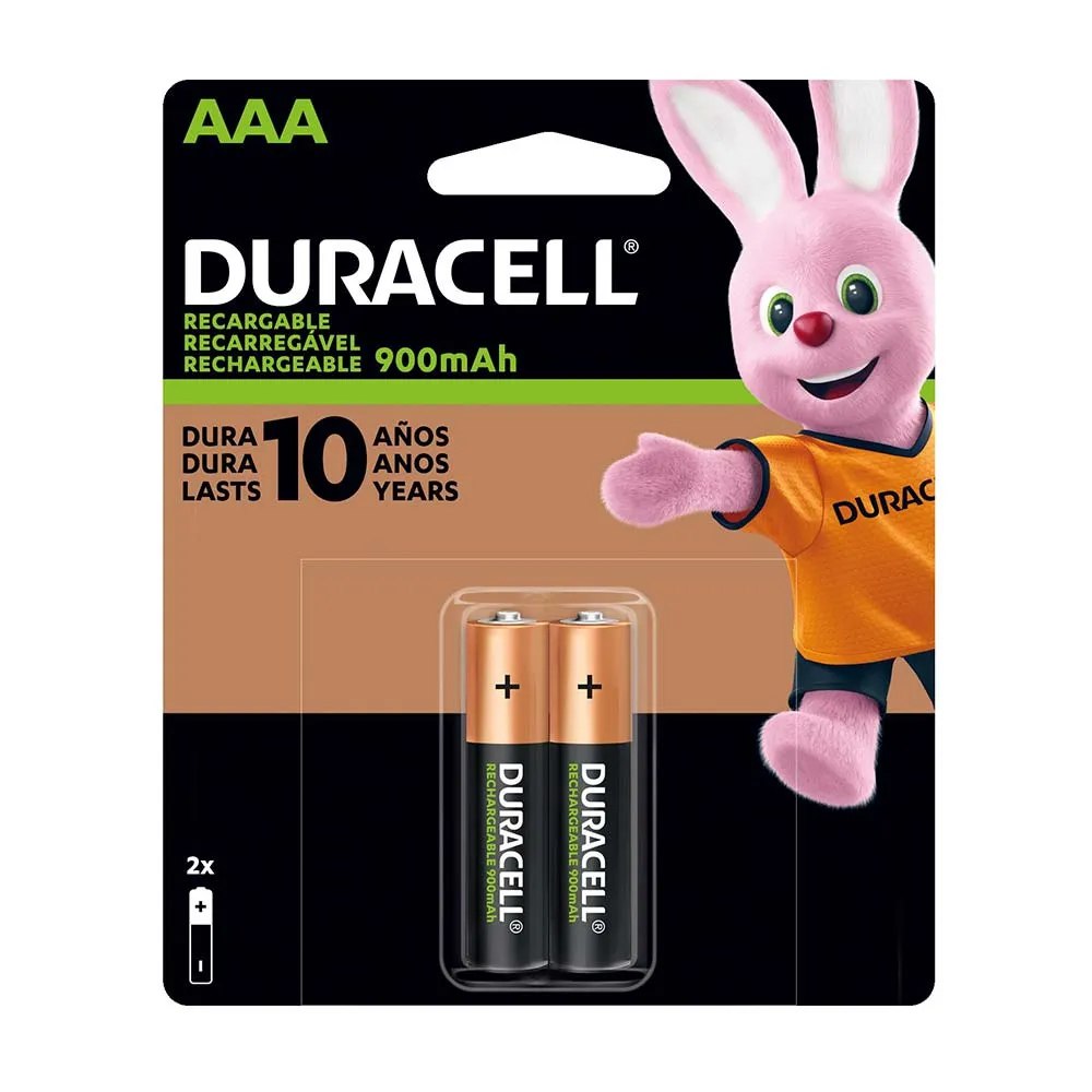 Pilas AAA Recargables DURACELL 900mAh Blister x 2 Unidades Baterias S1846