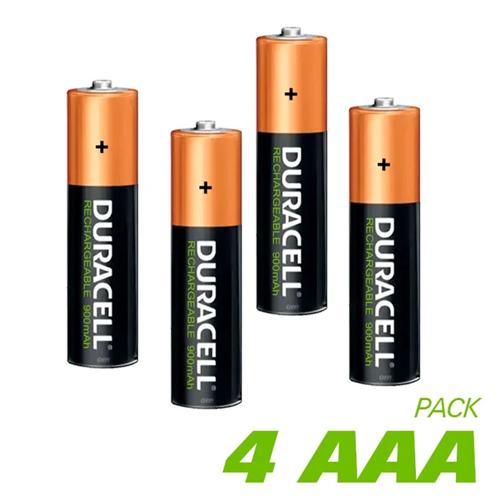 Pilas AAA Recargables DURACELL 900mAh Blister x 4 Unidades Baterias S1847