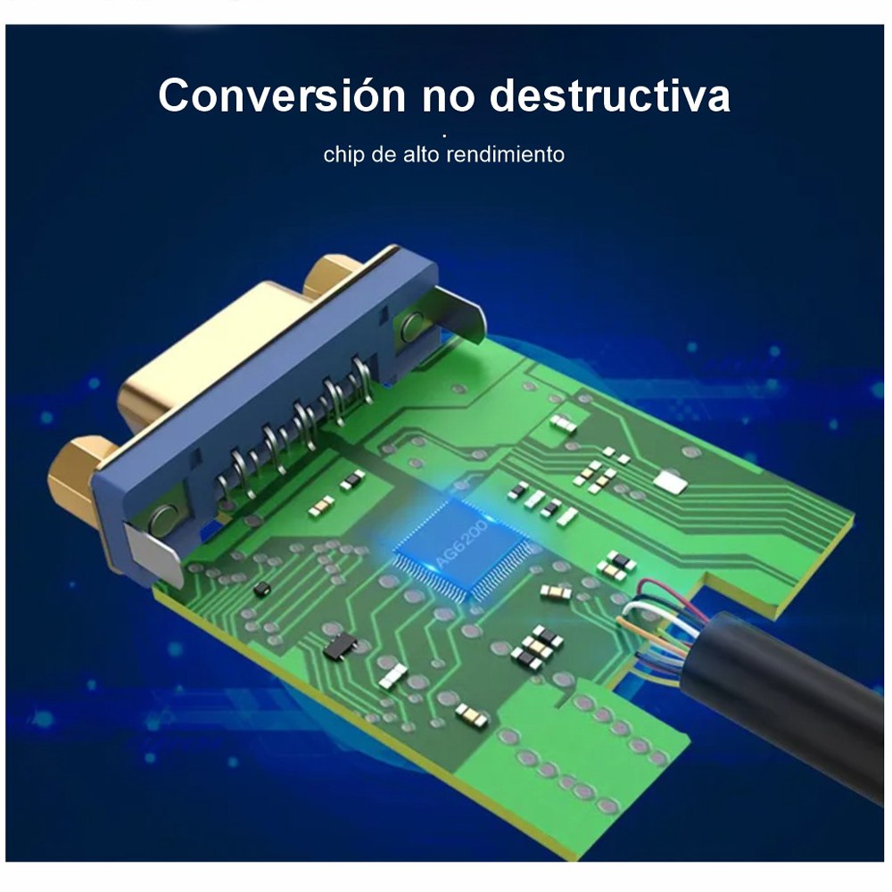 Adaptador Convertidor DVI D 24+1 a VGA Activo NETCOM Cable PVC S1852