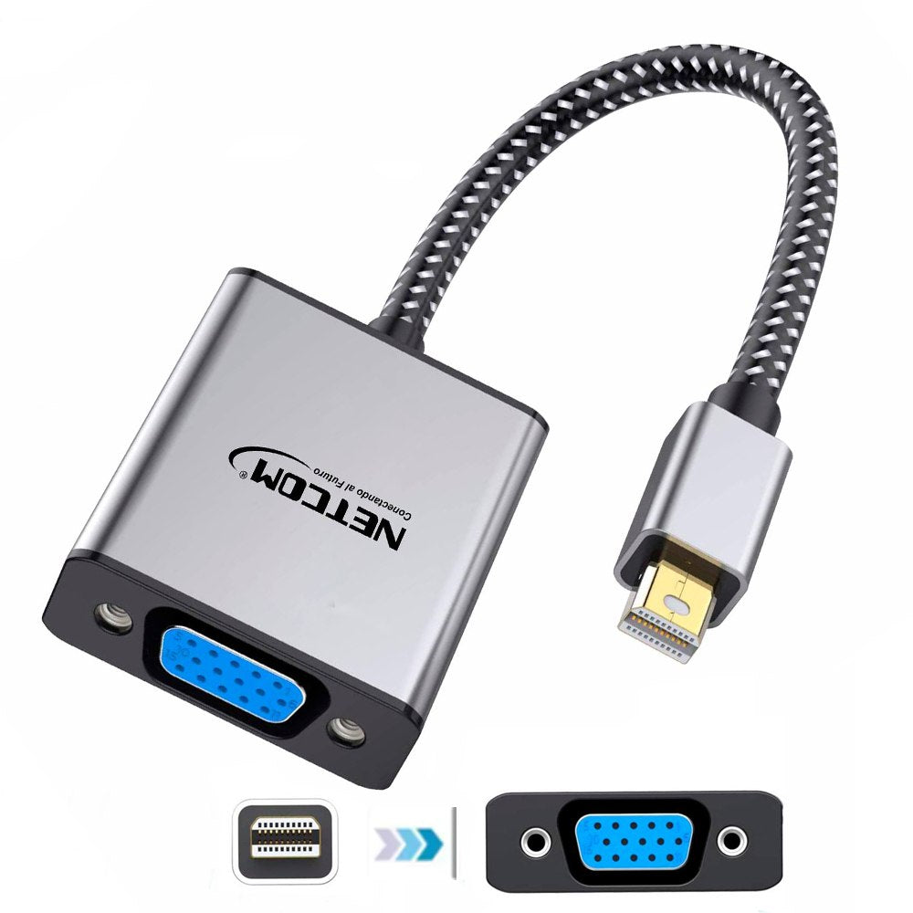 Adaptador Convertidor Mini DisplayPort a Vga NETCOM Premium Dp a Vga S1855