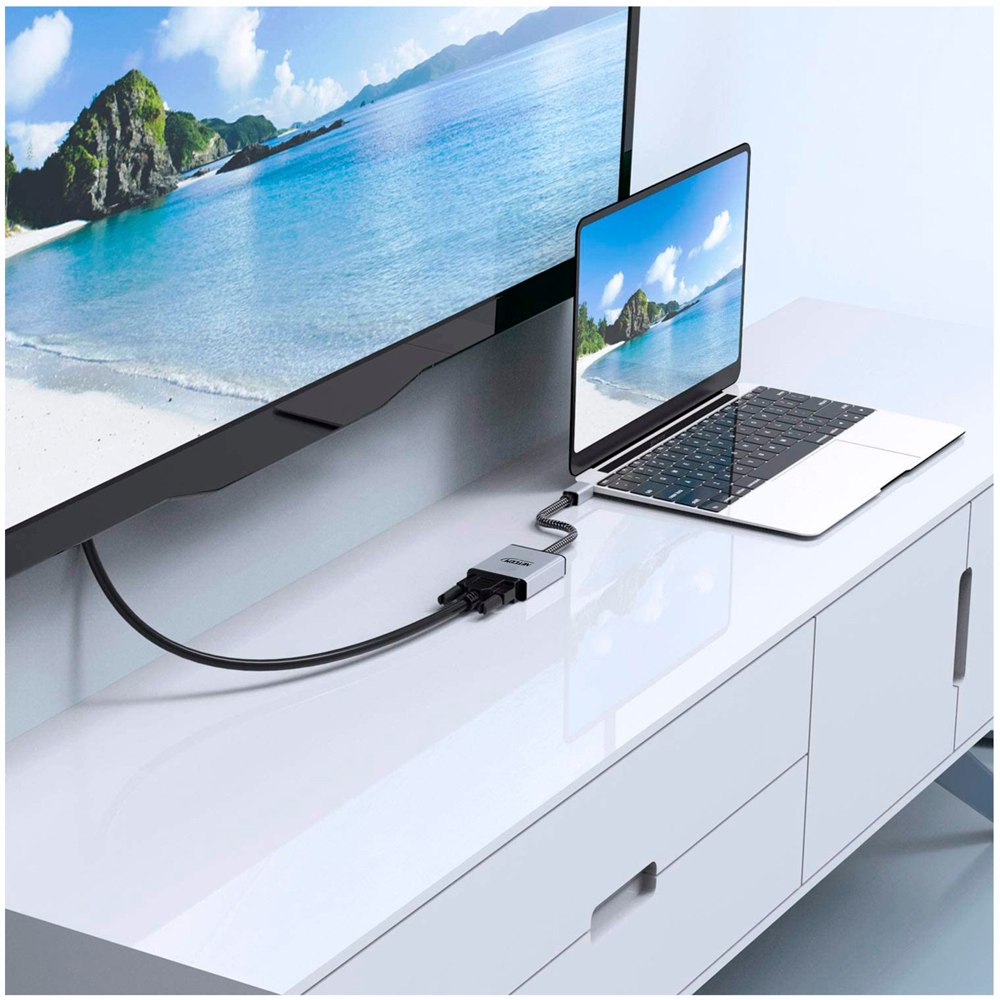 Adaptador Convertidor Mini DisplayPort a Vga NETCOM Premium Dp a Vga S1855