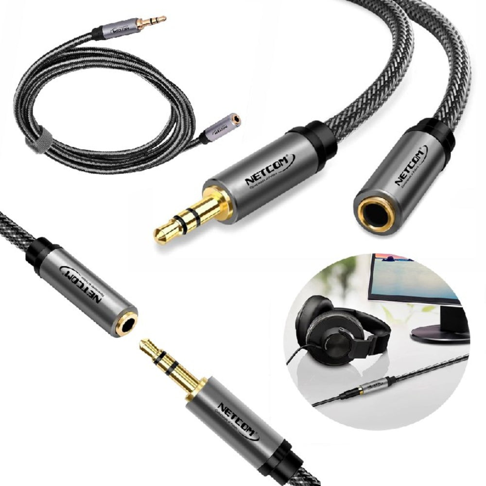 Cable extension de Audio Plug 3.5mm TRS de 3 Metros NETCOM S1858