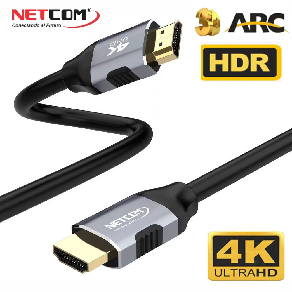 Cable HDMI 2.0 20 Metros NETCOM Ultra HD 3D 4K 60hz 2160P PVC S1867