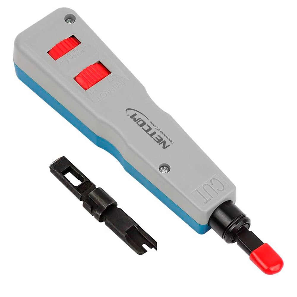 Ponchador de Impacto NETCOM Punch Down 110/88 y 110/66 cat5 cat6 Krone S1871
