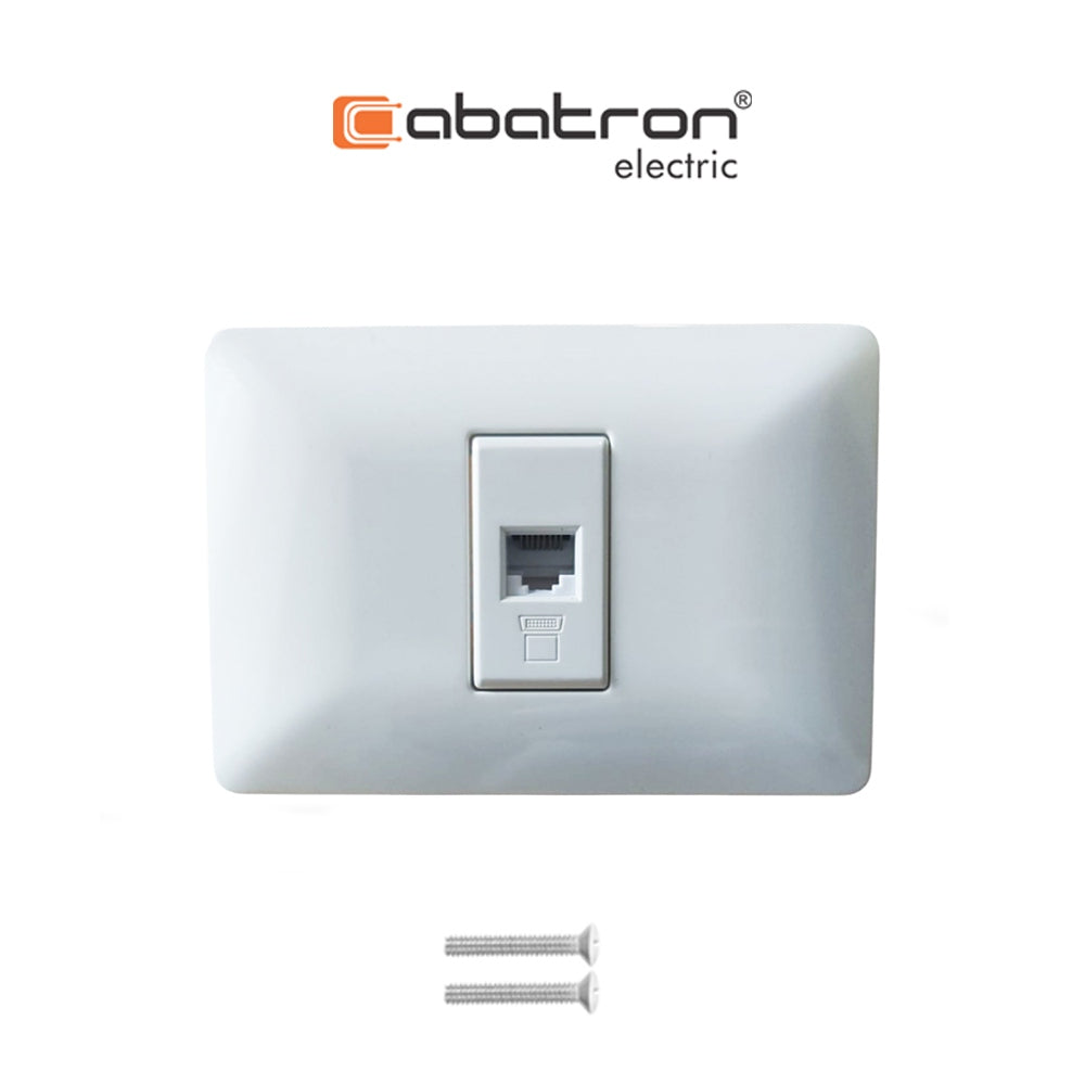 Placa Ethernet Rj45 Cat6 Faceplate Hembra Empalme Abatron S1878