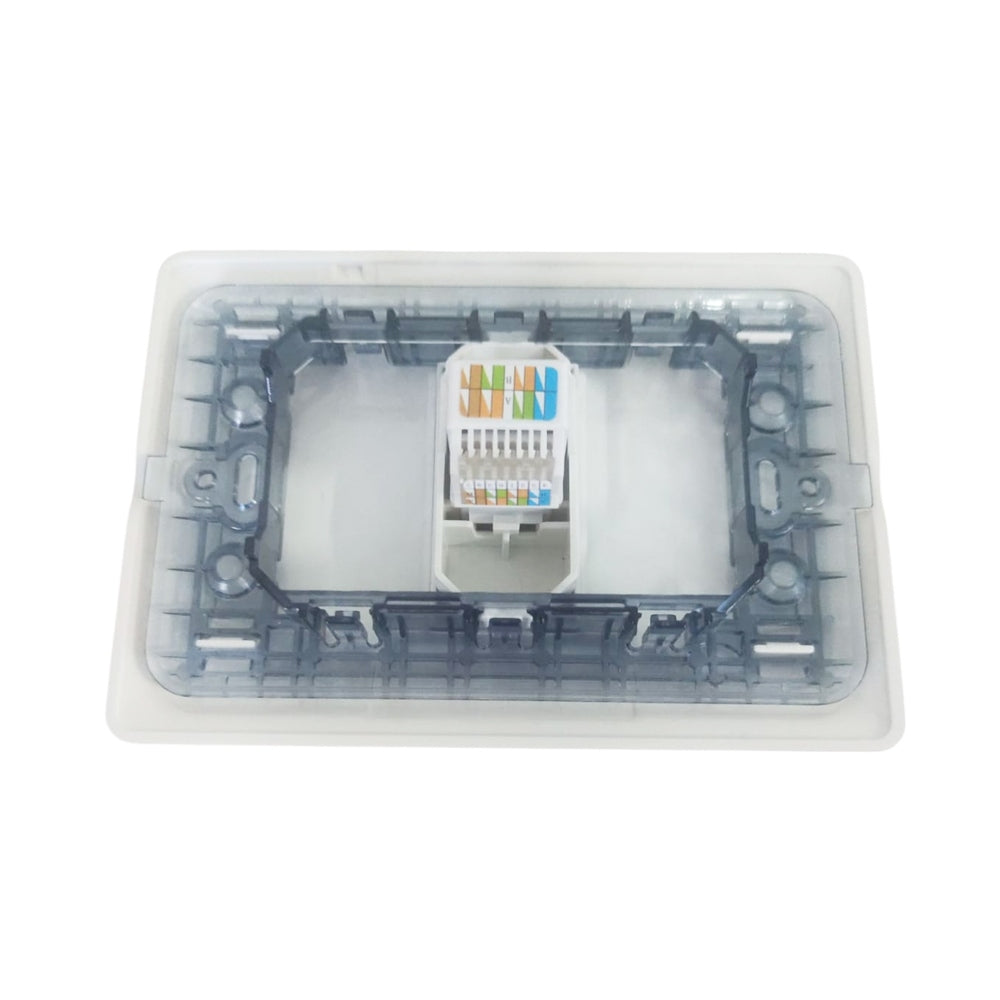 Placa Ethernet Rj45 Cat6 Faceplate Hembra Empalme Abatron S1878