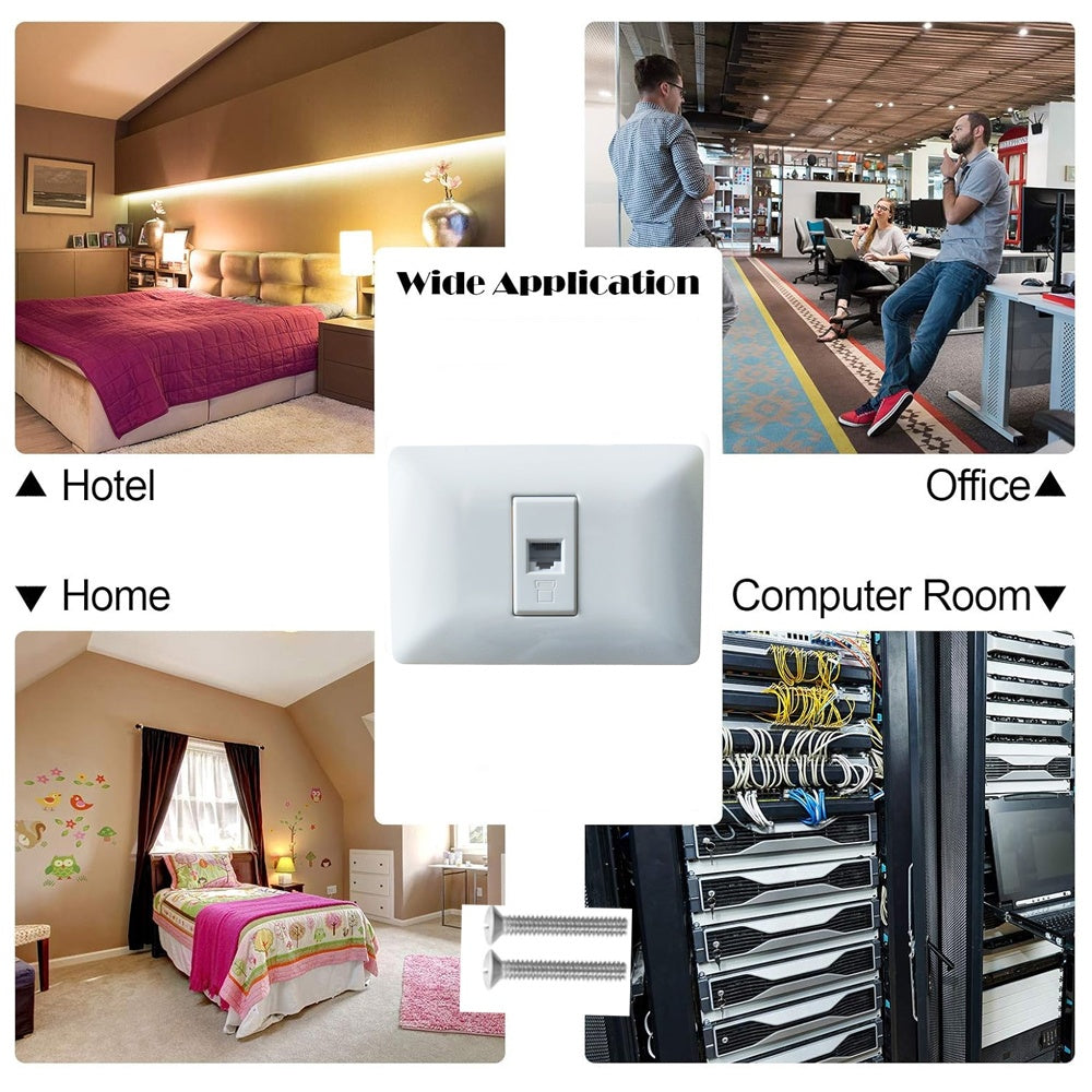 Placa Ethernet Rj45 Cat6 Faceplate Hembra Empalme Abatron S1878