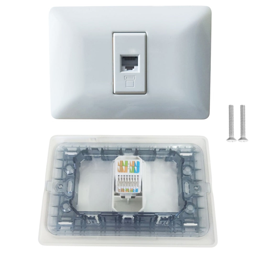 Placa Ethernet Rj45 Cat6 Faceplate Hembra Empalme Abatron S1878