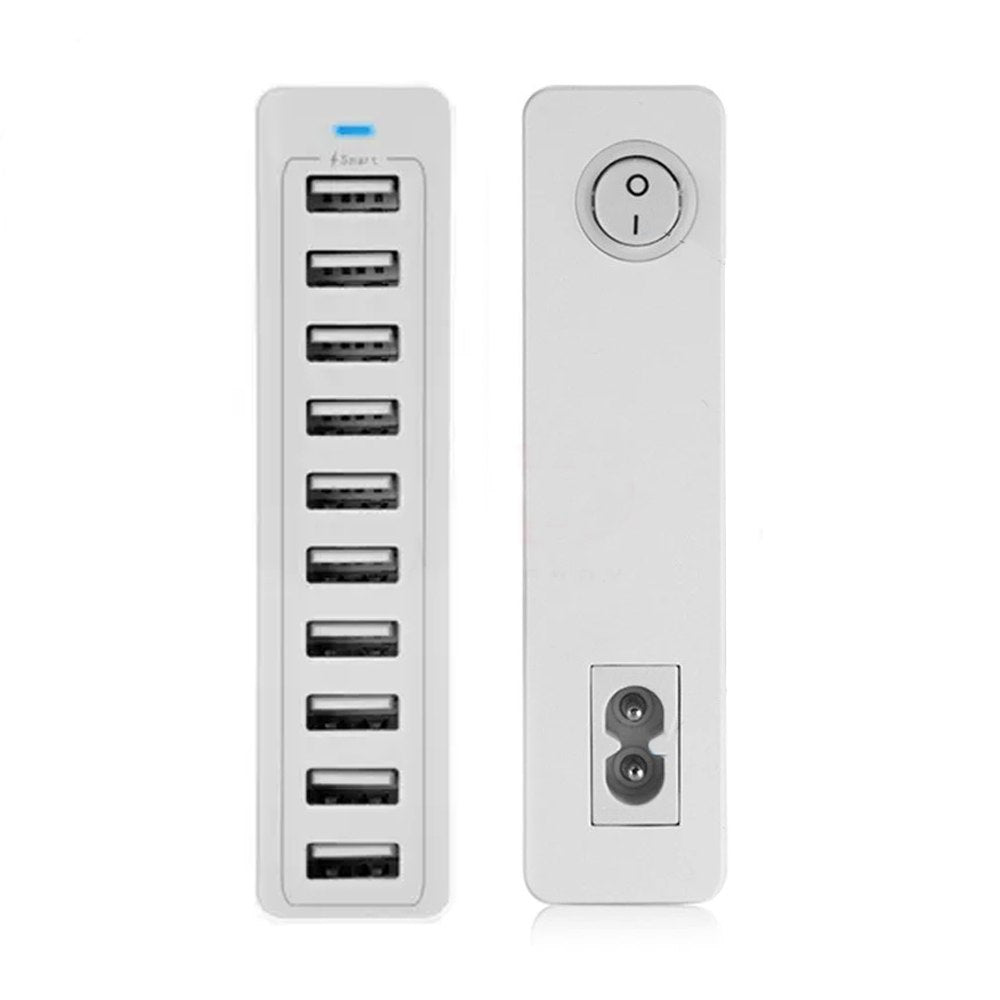Cargador 10 Puertos Usb 60w Carga Rápida Xbx09l Usb 2.4A S1884