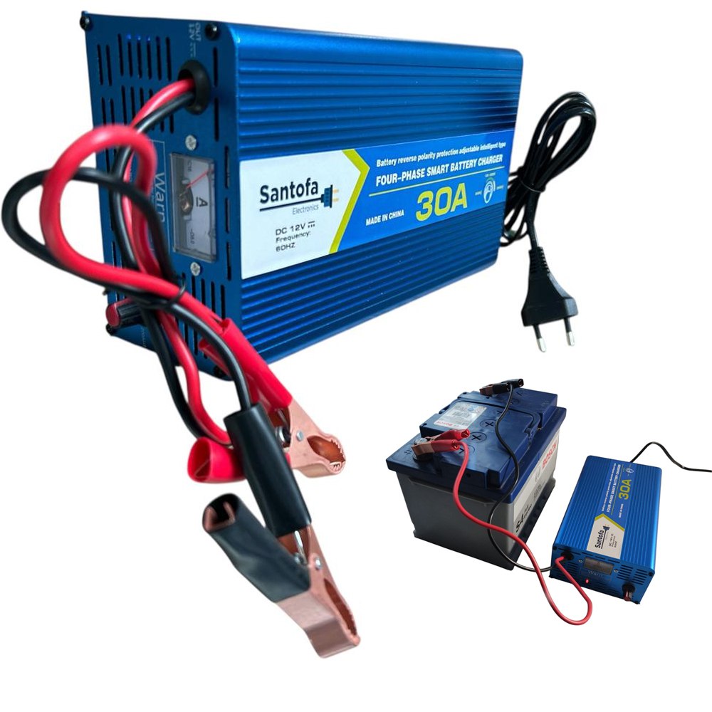 Cargador de Baterías Santofa Dx-bc1230 30 Amperios Azul S1888