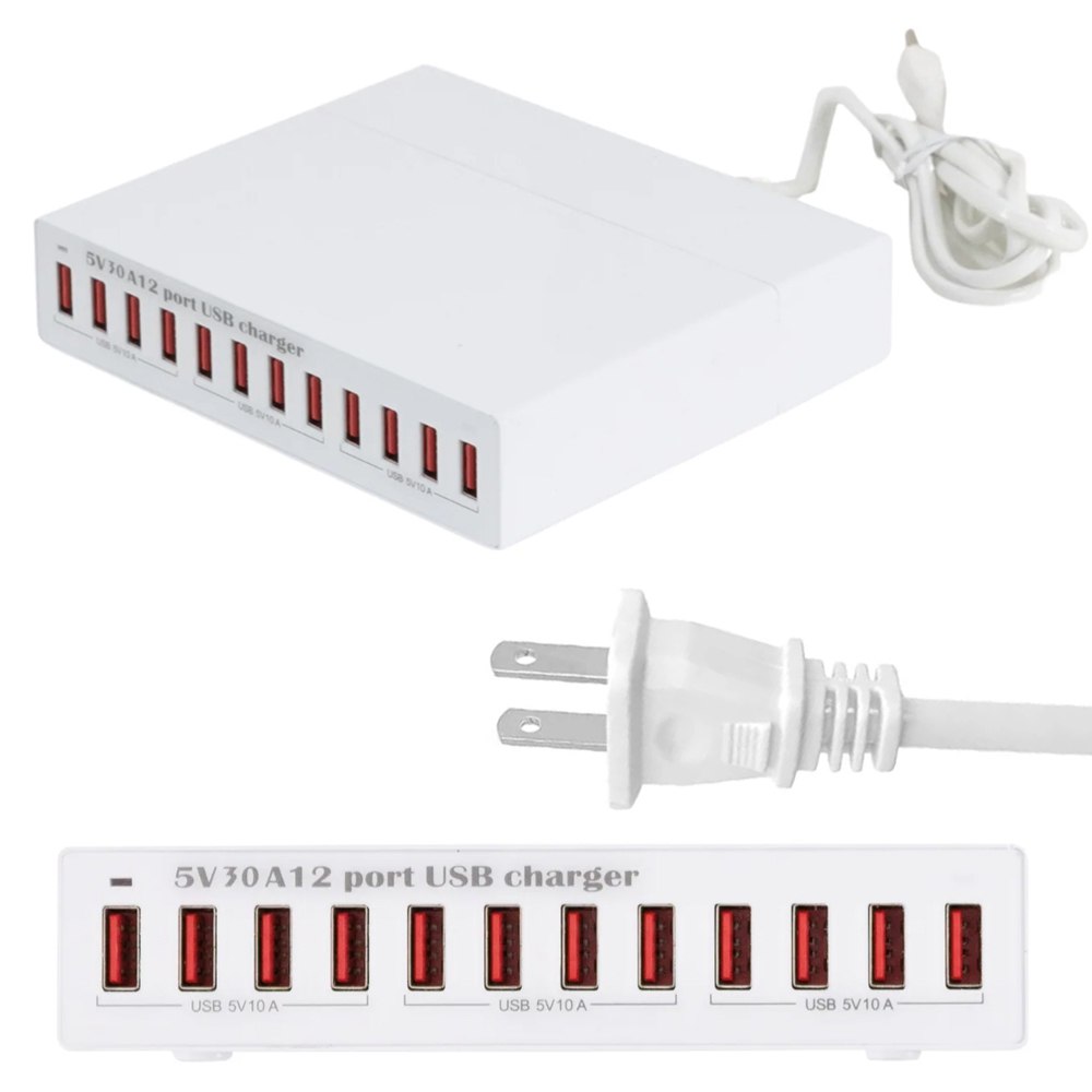 Cargador 12 Puertos Usb 150w Carga Rápida Xlx-x6 Usb 30A S1889