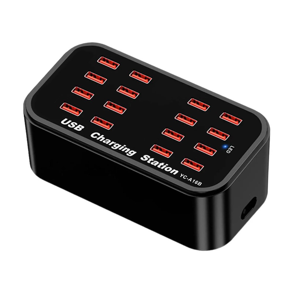 Cargador 16 Puertos Usb 100w Carga Rápida Yc-a16 Usb 20A S1890