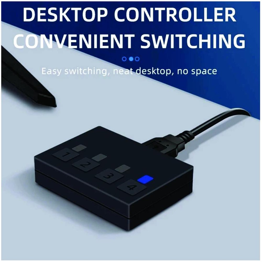 Conmutador Kvm Hdmi Switch 4 X 1 4k 60hz Netcom 4 Puertos USB S1891
