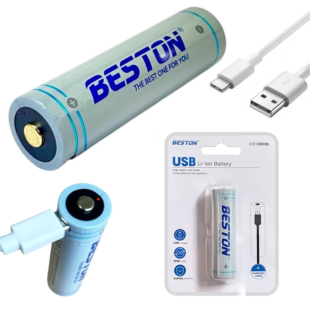 Bateria 18650 Pila Recargable 3.7v 7400mwh Beston Usb Tipo C S1892