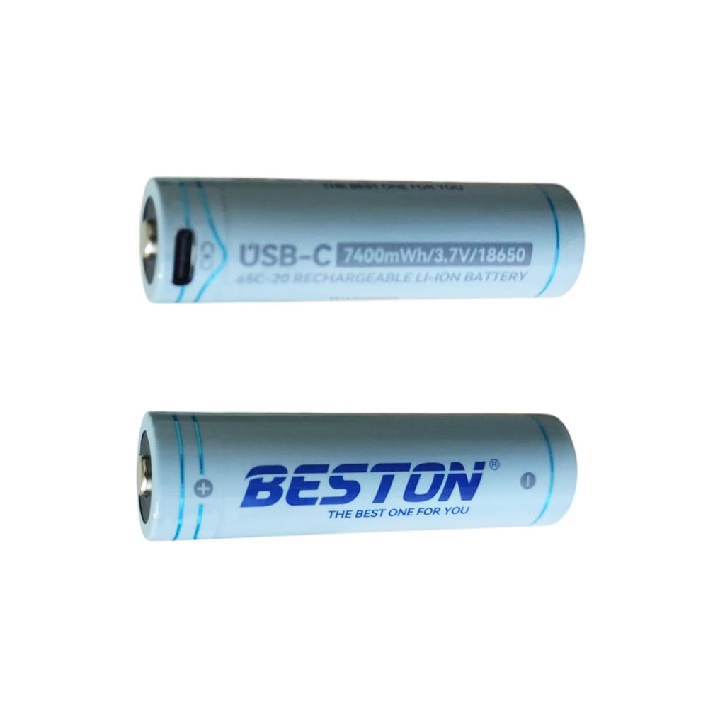 Bateria 18650 Pila Recargable 3.7v 7400mwh Beston Usb Tipo C S1892